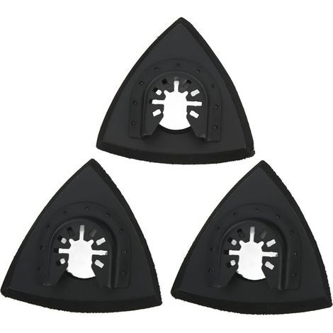 Kit de tampons de ponçage multi-outils oscillants, Triangle à dégagement rapide, 3 pièces, pour remplacement (1/5)