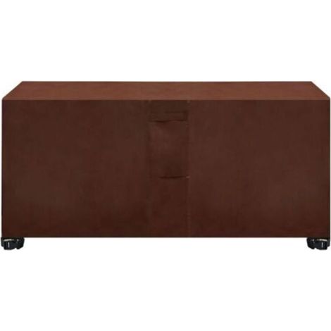 Housse Salon De Jardin Rectangulaire, Patio Housse De Meuble Oxford Carré avec ÉVents, Vent ÉTanche PoussièRe, pour Table Chaise Meubles-Brown205x104x71cm (1/5)