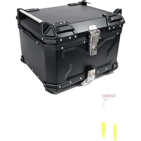 Baúl para motocicleta, construcción de aluminio, diseño impermeable, 55 L (1/2)