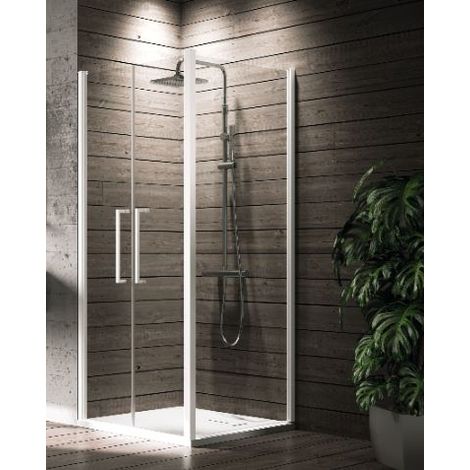 Young 2.0 F2B Seitenwand 117-119x200cm ESG klar silber