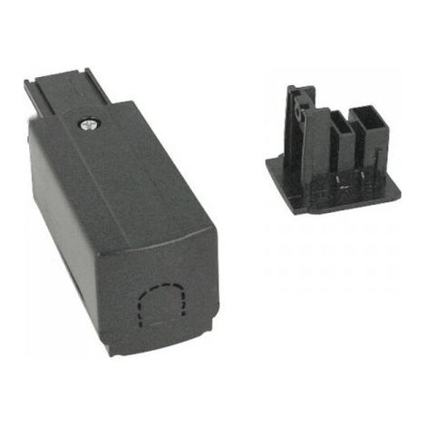 Kit Connettore Alimentazione Sinistra + Terminale Chiusura Colore Nero Per Binario Guida Trifase CB40203