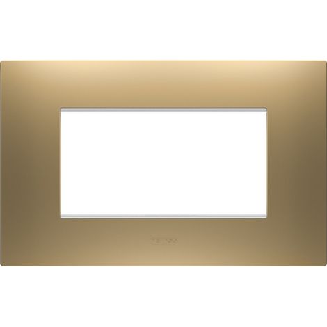 PLAQUE EGO RECTANGULAIRE 4P OR GEWISS GW16004SG