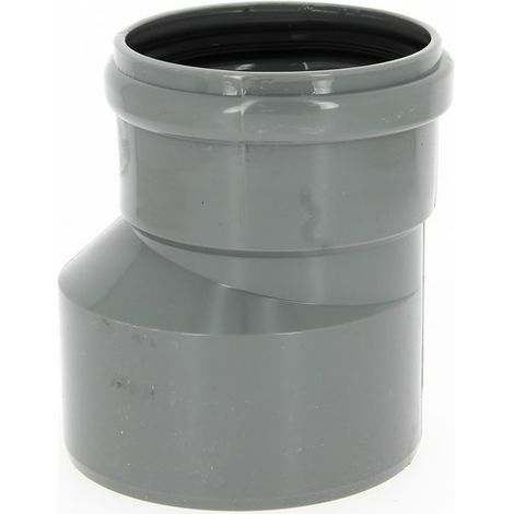 Raccord d'évacuation PVC augmentation excentrée à joint femelle Ø100 mâle Ø125 – Pour chantiers humides – Installation facile et rapide – Dyka