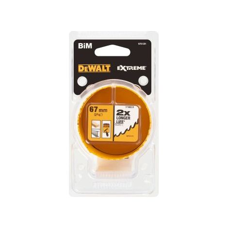 Scie cloche DeWALT Bimétal 67mm, profondeur de coupe 44mm ( Prix pour 1 )