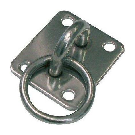 CAVALLOTTO FISSO TONDO + ANELLO 925I - ACCIAIO INOX S.MM 8,0 MM 20X 21 - 2 Pezzi