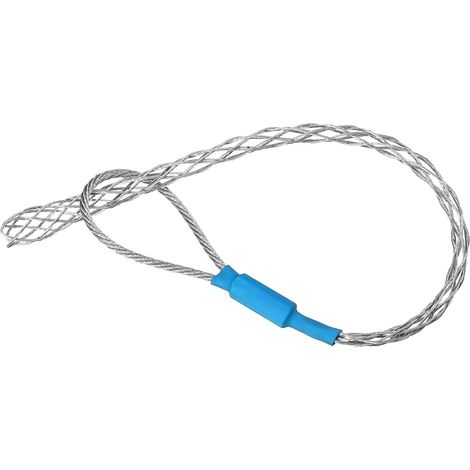 Bleu Kit de chaussettes de traction de câble en acier galvanisé antidérapant pour câble de tirage de fil lassos - Corde en maille flexible (1/3)