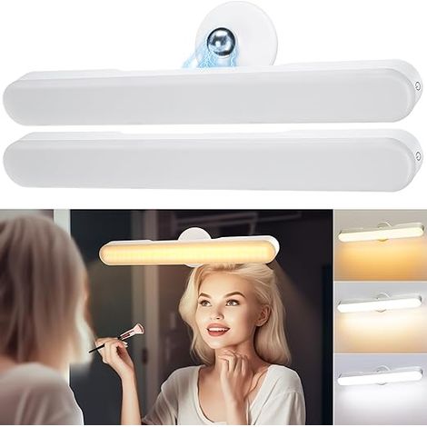 Lampe de Vanité LED Lampe de Vanité à Intensité Variable 4000mAh Lampe de Maquillage Lampes de Miroir Rechargeable Sans Fil Lampes de Miroir Portable Détachable à 360 ° (1/5)
