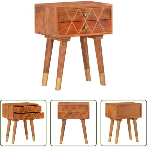Bois de manguier -  Table de chevet 43 x 30 x 58 cm Bois de manguier massif (1/5)