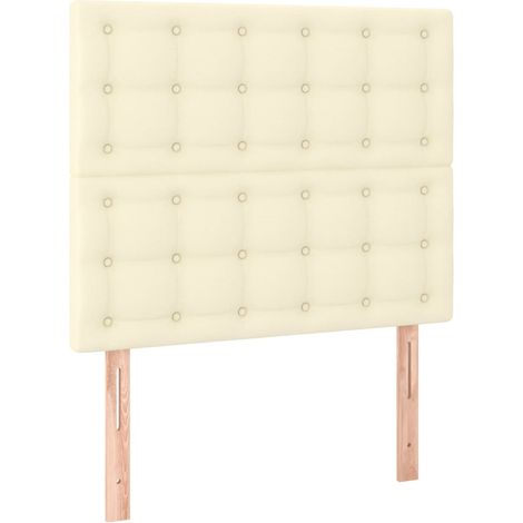 Maison Exclusive - Cabecero de cama color crema 100x5x118/128 cm