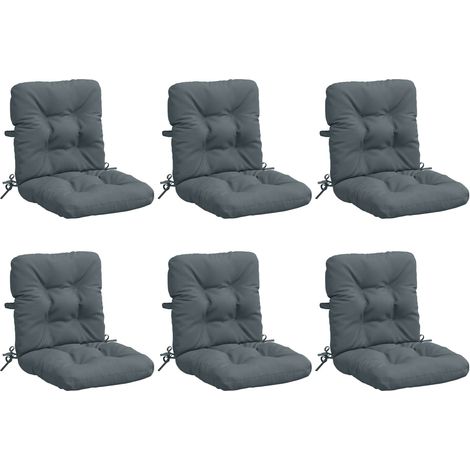 Coussins de Chaise à Dossier Haut en 6 Pièces VIANEN 6 pcs Bleu vidaXL