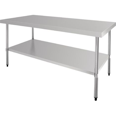 Table Inox Professionnelle Centrale Gamme 900 - Etagère - Vogue