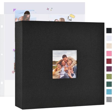 Album photo scrapbooking à faire soi-même, 3 anneaux, 25 x 25 cm, 40 pages (1/5)