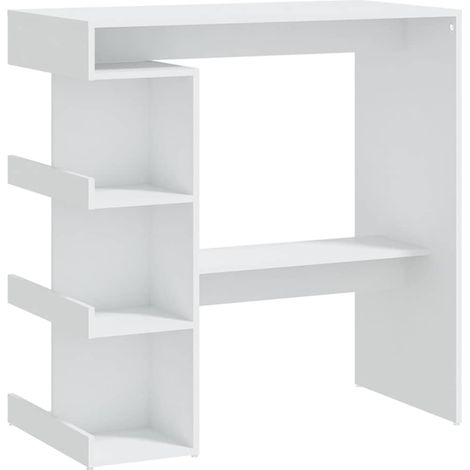 Maison Exclusive - Tavolo da Bar con Ripiani Bianco 100x50x101,5 cm in Truciolato (1/5)