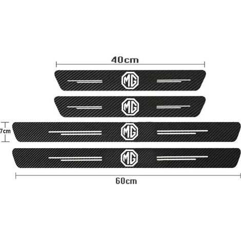 (Lot de 4) Protections de seuil de porte de voiture,motif fibre de carbone,autocollants de seuil pour MG MGGT MGRX5 MGRX8 MGHS MGZS MGZX MG3 MG5 MG6 (1/3)