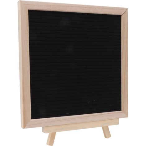 Tableau à lettres en feutrine interchangeables, en bois, avec 340 lettres, support, ciseaux et sac en tissu. (1/5)