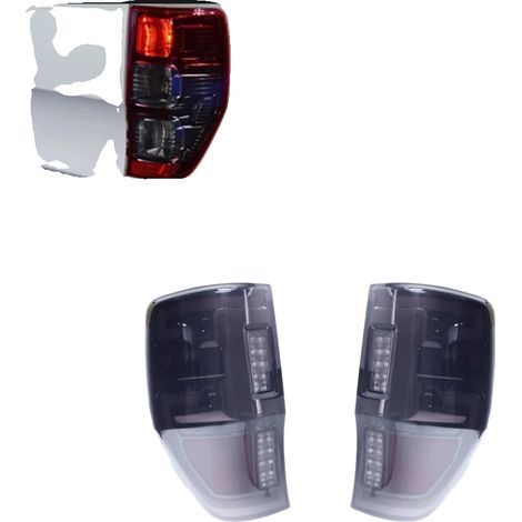 Gruppo ottico posteriore a LED per Ford Ranger 2012-2020, fumé (1/2)