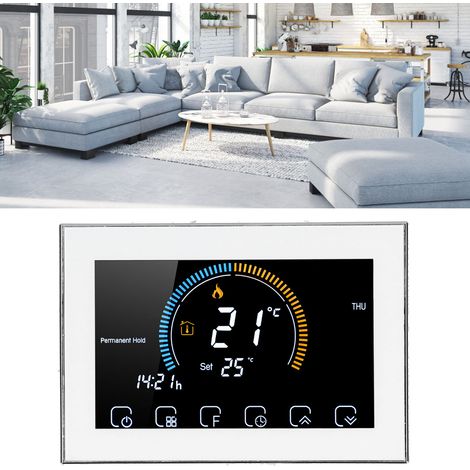 Intelligenter Thermostat mit LCD-Touchscreen zur Temperaturregelung der Warmwasserbereitung im Haushalt AC95240V (BHT8000GA Weiß) (1/5)