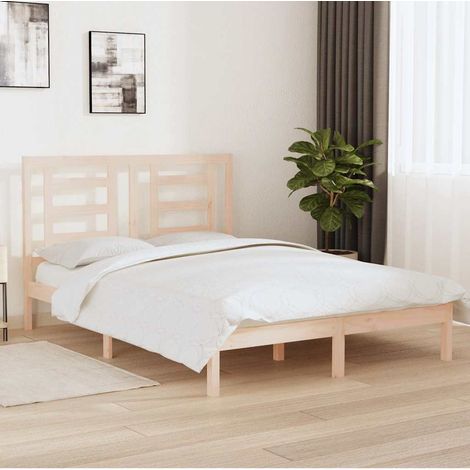 Cadre de lit sans matelas 160x200 cm bois massif de pin (1/5)