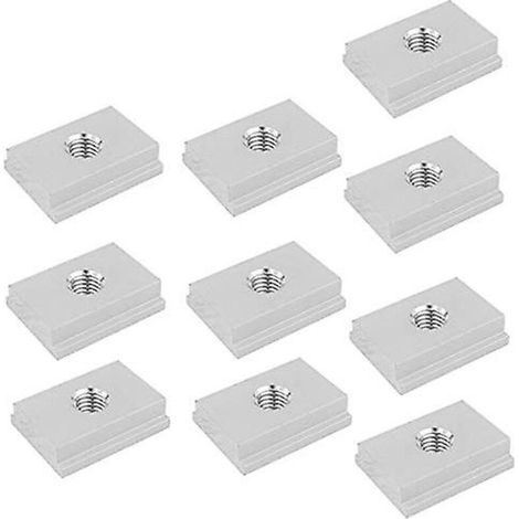 Écrou coulissant coulissant M8 t-track, écrou fendu en alliage pour outil de menuiserie, fixation à vis, 10 pièces (1/5)