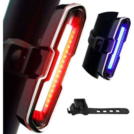 Fanale posteriore per bicicletta da 110 lumen - JINFGERNE - Luce LED ricaricabile tramite USB con 5 modalità di illuminazione, impermeabile per la sicurezza su strada (1/4)