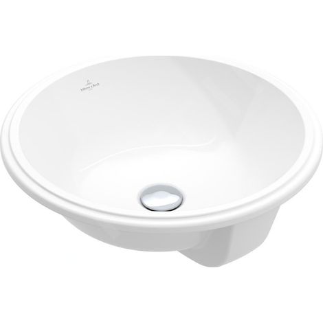 Villeroy & Boch Architectura - Lavabo à encastrer, diamètre 400 mm, avec trop-plein, blanc alpin 5A754501 (1/4)