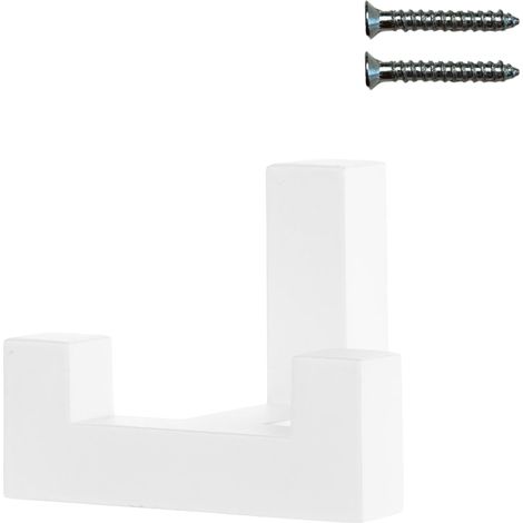 Perchero doble de pared Riex XV34, blanco mate (1/5)