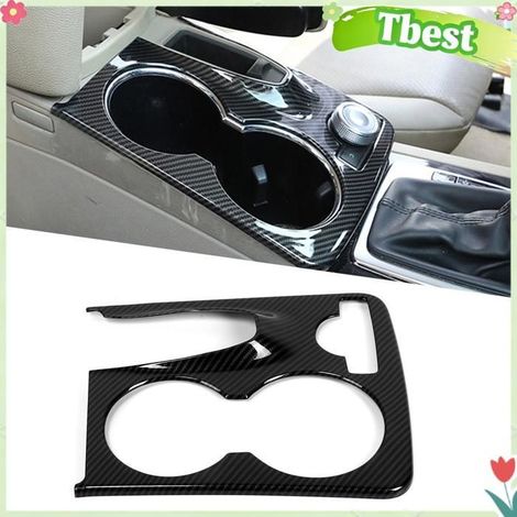 Garniture de porte-gobelet - TBEST - Classe GLK (X204) 2008-2015 - Style fibre de carbone - ABS haute résistance - Anti-rayures (1/5)