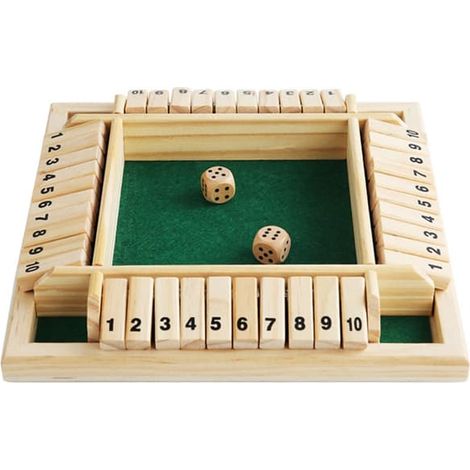 Shut The Box pour 2 à 4 joueurs – un jeu de dés classique pour toute la famille (1/4)