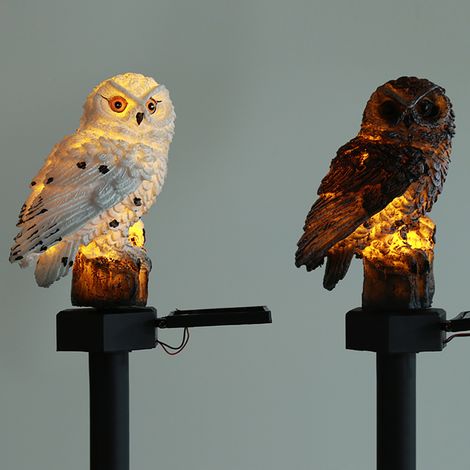 Lampe solaire LED hibou pour pelouse et jardin, économie d'énergie, lampe décorative portable d'extérieur (1/5)