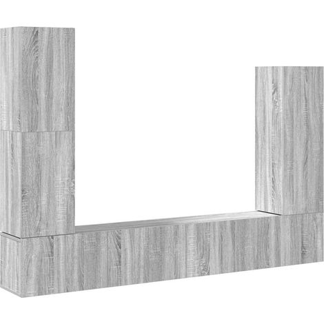 Maison Exclusive - 4-tlg. TV-Schrank-Set Grau Sonoma Holzwerkstof (1/5)