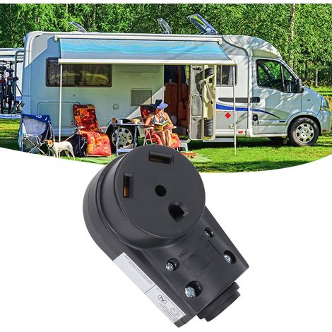 Adaptateur de prise femelle 30 A 125 V pour camping-car avec poignée (1/5)
