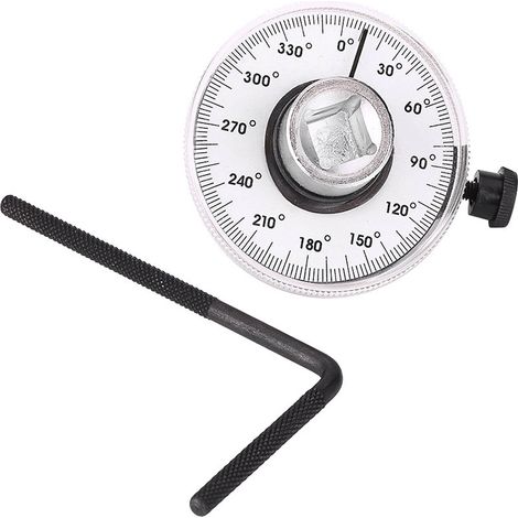 Lntyq Jauge de Serrage, Jauge d'Angle de Torsion, Angulaire Couples 360 °Ajustable 1/2 Po Jauge Couples avec Entraînement Par Clé, Outil Mesure Voiture de Jauge Angle Couples (1/5)