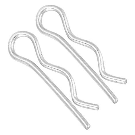 Clips de retenue R Attache mécanique Cheveux Ressort Goupilles Zinc Plaqué Fixation Goupille Attache Tracteur Clip Acier Inoxydable 304 Voiture Couvert R Pièces d'Attache Ensembles (1.835mm30pcs)