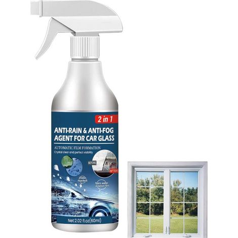 60ml Voiture Anti Pluie Agent,Voiture Verre Hydrophobe Revêtement Imperméable Agent,pour Rétroviseur Voiture,Efficace Contre La Buée,Anti-Pluie Spray pour Voiture Pare-Brise Rétroviseur (1/5)