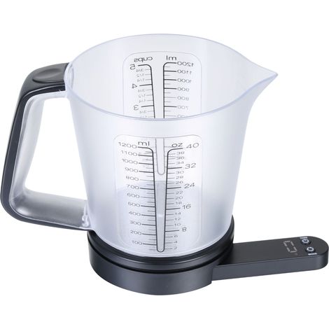 Báscula de cocina electrónica con jarra 1200ml 1g 5kg KINGHOFF KH-1829 (1/5)