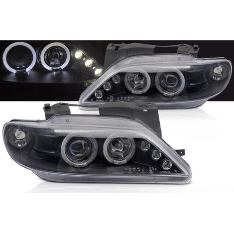 Paire de feux phares avant Citroen Xsara de 1997 a 2000 Angel eyes Noir-41257445