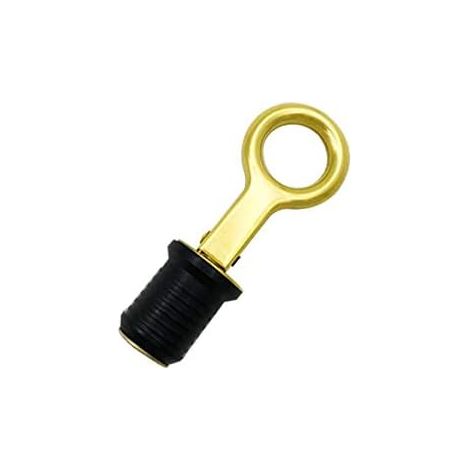 Ablassstopfen aus Messing – 1 Stück – Messing und Gummi – Robuste, vibrationsfeste Dichtung – Für Boote und Fischbehälter – Durchmesser 25 mm (1/5)