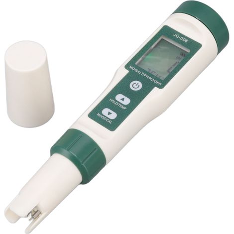 10-in-1-Testkit: pH-Wert, TDS, EC, Salzgehalt, Dichte, Redoxpotenzial, Wasserstoff, spezifischer Widerstand, Temperatur, Nährstoffe – batterieloser Messstift (1/5)
