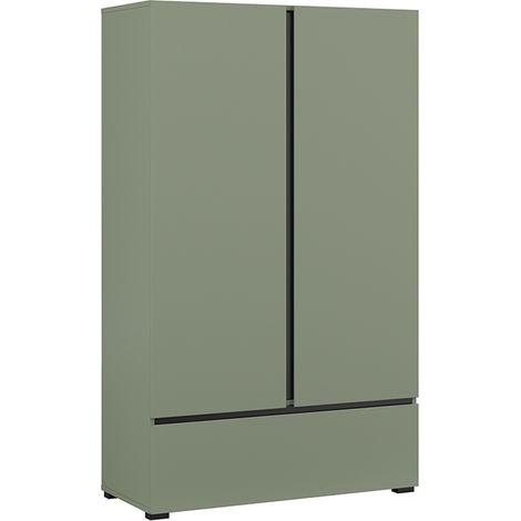 Armadio 2 ante 1 cassetto Lilia verde 150cm