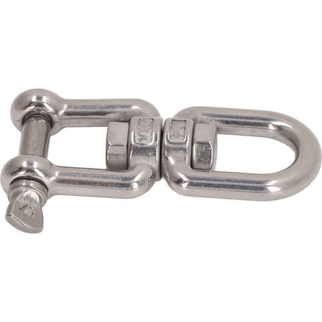 Hochleistungsfähiger, professioneller Doppelbackenschäkel aus Edelstahl 304, Klemmvorrichtung für Kletter- und Schaukelseile, 10 mm / 0,39 Zoll (1/4)