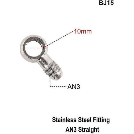 AN3 Motorrad-Hydraulikbremsleitung Banjo-Anschluss M10x1 Edelstahl 10 mm --BJ15 (1/5)