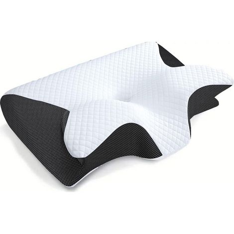 Soutien avancé de la nuque et de la posture, oreiller cervical ergonomique en mousse à mémoire de forme adapté aux personnes dormant sur le dos, le ventre et le côté.-AquaForge (1/4)