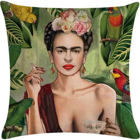 Housse de Coussin Méditerranéen Artiste Cactus Plante Motif Taie d'oreiller pour Canapé Maison Salon Chambre Décoration D'intérieur, 45x45cm,(Artiste 18) (1/5)