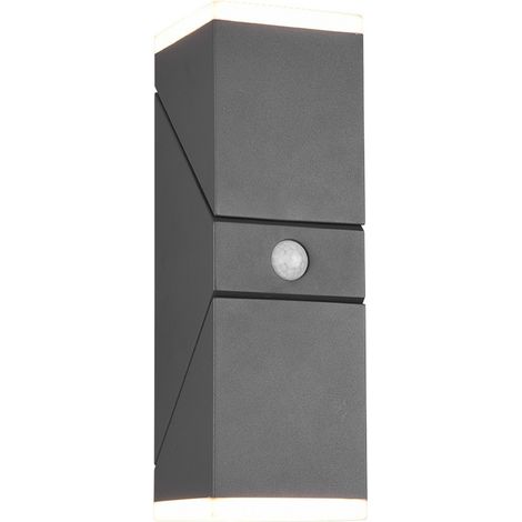 Applique da esterno LED 2 luci, alluminio, antracite, 9x28x11 cm, Avon (1/5)