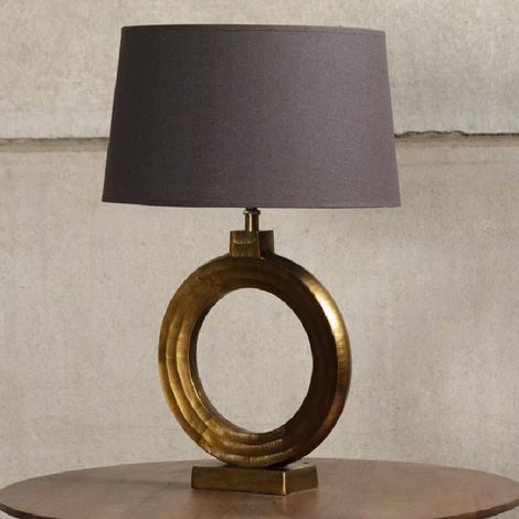 Lampe ronde dorée Lorentz 38x29cm