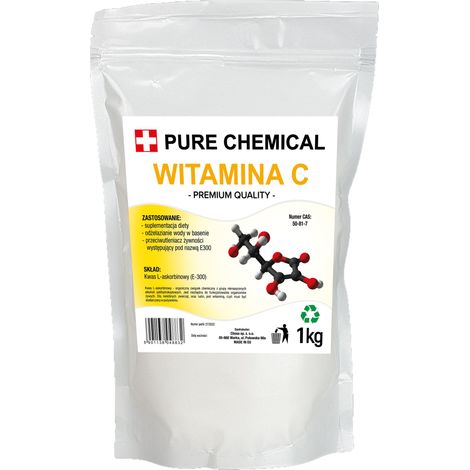 Poudre de Vitamine C - L-ascorbique - 1 kg - Haute qualité - Élimination du fer