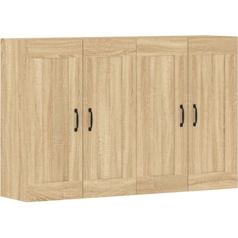 Armoires murales 2 pcs chêne sonoma bois d'ingénierie (1/5)