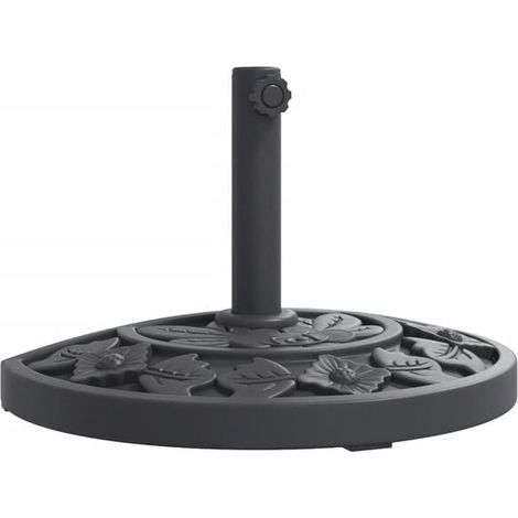 Base de parasol pour mâts Ø38 / 48 mm 9 kg demi-rond - Socle de parasol lourd résistant pour jardin terrasse extérieur (1/5)