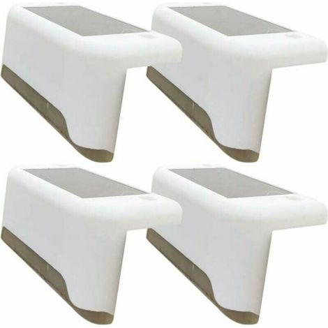 Lampes Solaires LED, Lot de 4, Blanches – Éclairage Extérieur pour Jardin, Terrasse et Allée (1/4)