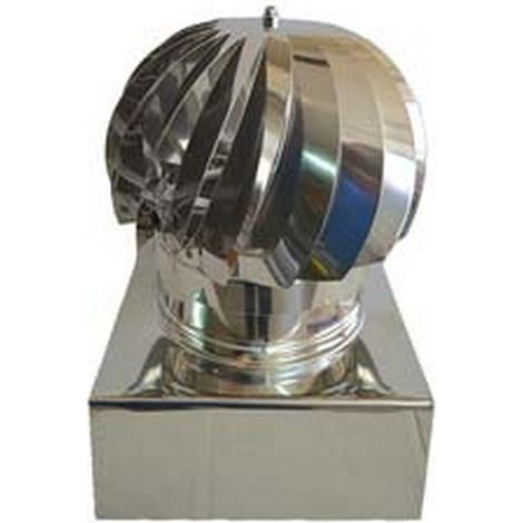 1PZ fumaiolo testa radiante girevole quadro - cm.42x42 in lamiera zincata
